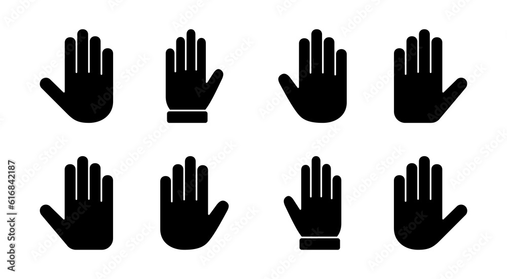 Hand icon set illustration. hand sign and symbol. hand gesture Hand icon set illustration. hand sign and symbol. hand gesture