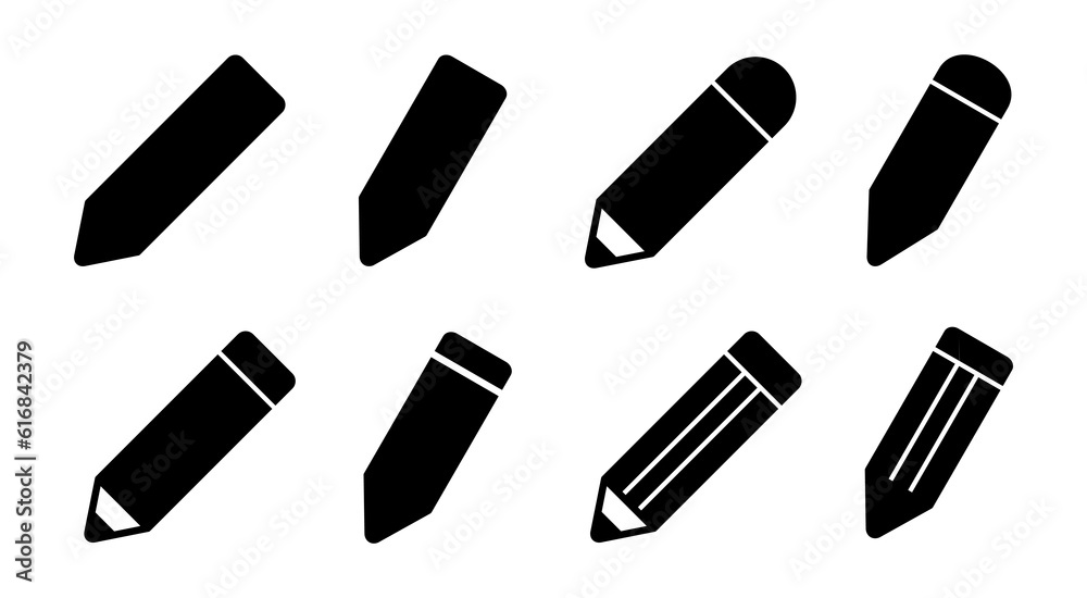 Pencil icon set illustration. pen sign and symbol. edit icon vector Pencil icon set illustration. pen sign and symbol. edit icon vector