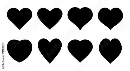 Love icon set illustration. Heart sign and symbol. Like icon vector.