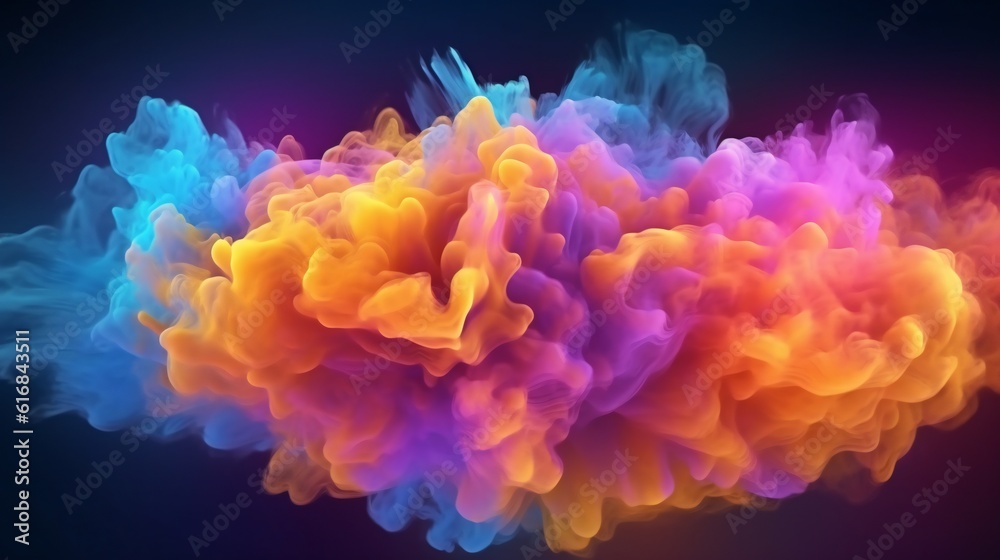 Colorful smoke swirling in the air Colorful smoke swirling in the air
