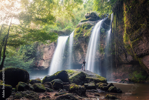 Haew suwat waterfall, khao yai national park, Thailand photo
