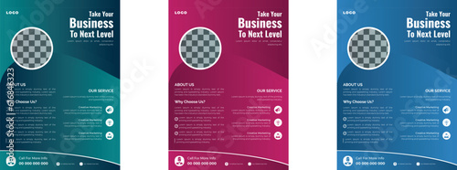 Business Flyer Corporate Flyer Template Geometric shape Flyer Circle Abstract Colorful concepts
poster flyer pamphlet brochure cover design layout space for photo background, vector template in A4 siz