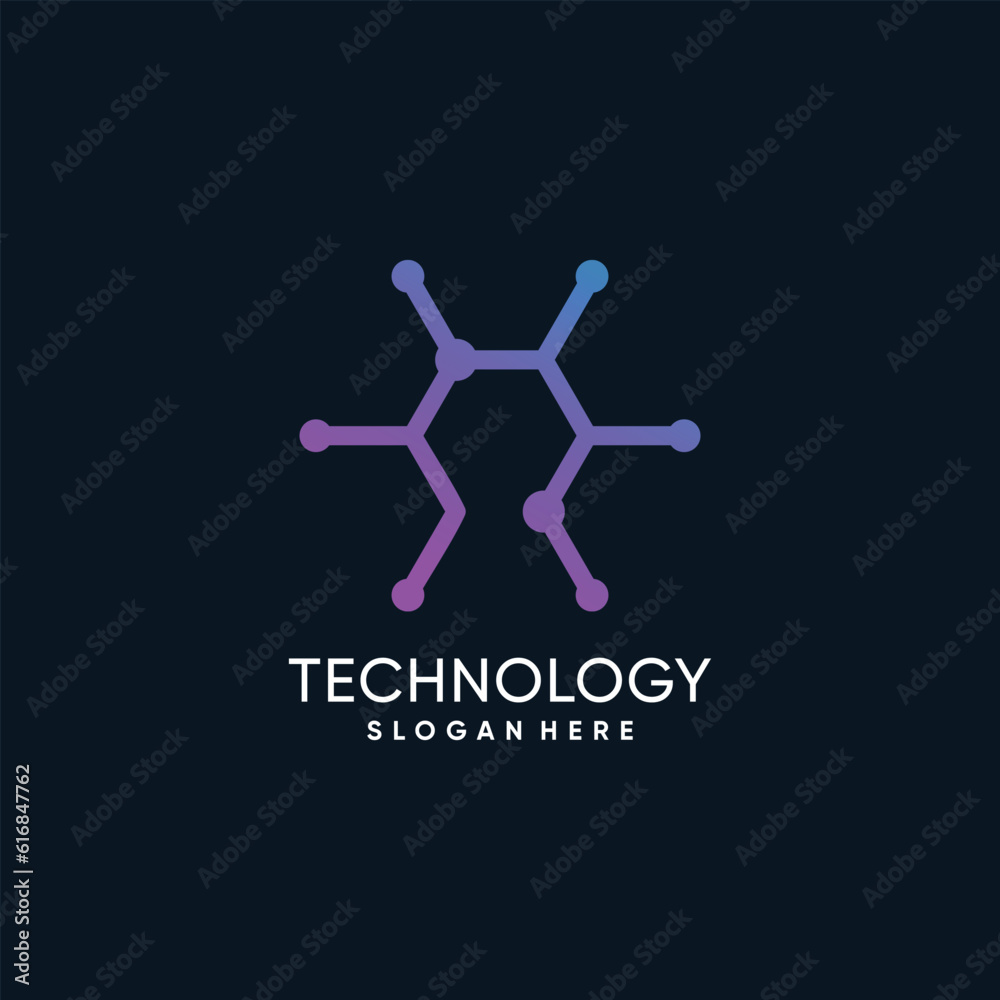 Technology logo idea with modern concept design Technology logo idea with modern concept design