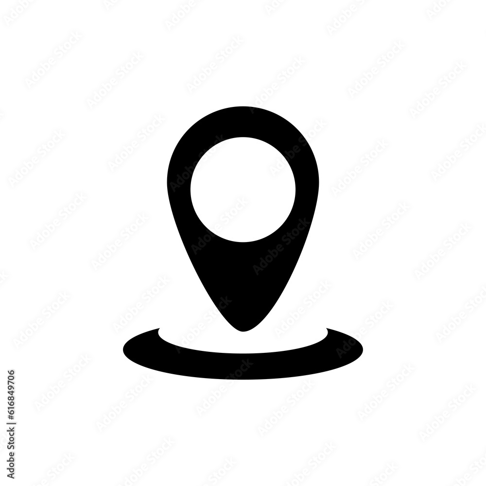 Map pin icon vector illustration, pin symbol with thin outline. The thickness is edited sign on white background..eps Map pin icon vector illustration, pin symbol with thin outline. The thickness is edited sign on white background..eps