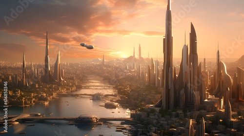 A modern futuristic city in the future world © Altair Studio