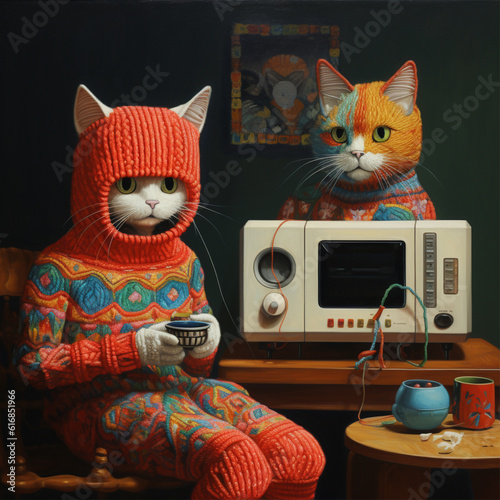 Art & Illustration
Robot cat serving photo