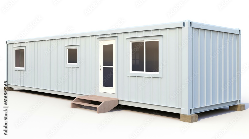 Mobile office buildings or container site office for construction site. Shipping container. Portable house and office cabins,Generative AI illustration Mobile office buildings or container site office for construction site. Shipping container. Portable house and office cabins,Generative AI illustration
