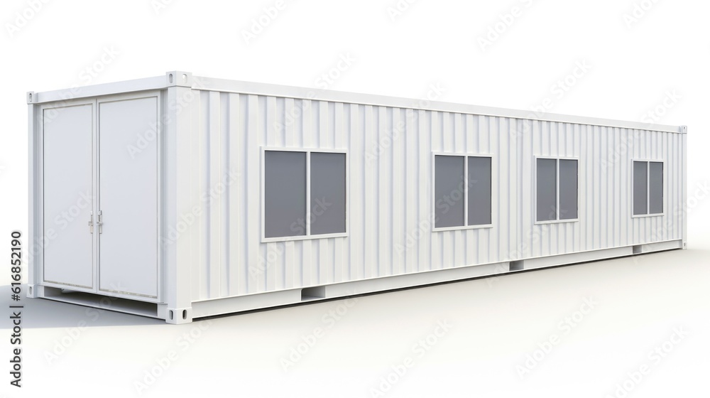 Mobile office buildings or container site office for construction site. Shipping container. Portable house and office cabins,Generative AI illustration Mobile office buildings or container site office for construction site. Shipping container. Portable house and office cabins,Generative AI illustration