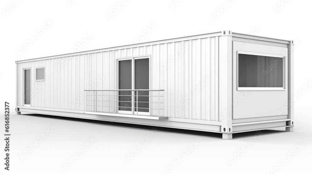 Mobile office buildings or container site office for construction site. Shipping container. Portable house and office cabins,Generative AI illustration Mobile office buildings or container site office for construction site. Shipping container. Portable house and office cabins,Generative AI illustration