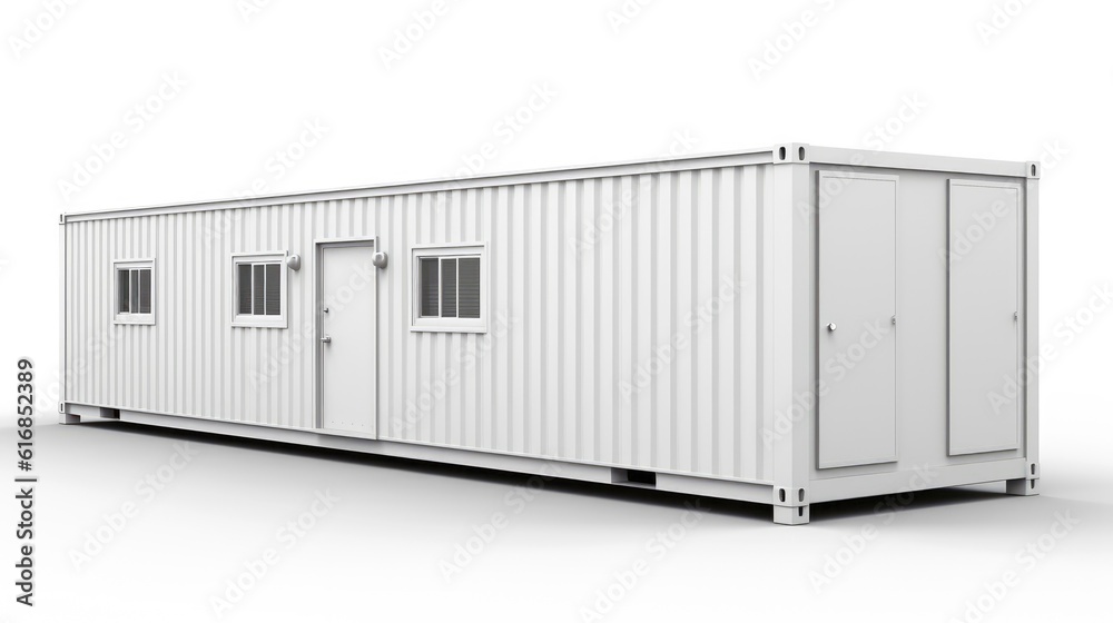 Mobile office buildings or container site office for construction site. Shipping container. Portable house and office cabins,Generative AI illustration Mobile office buildings or container site office for construction site. Shipping container. Portable house and office cabins,Generative AI illustration
