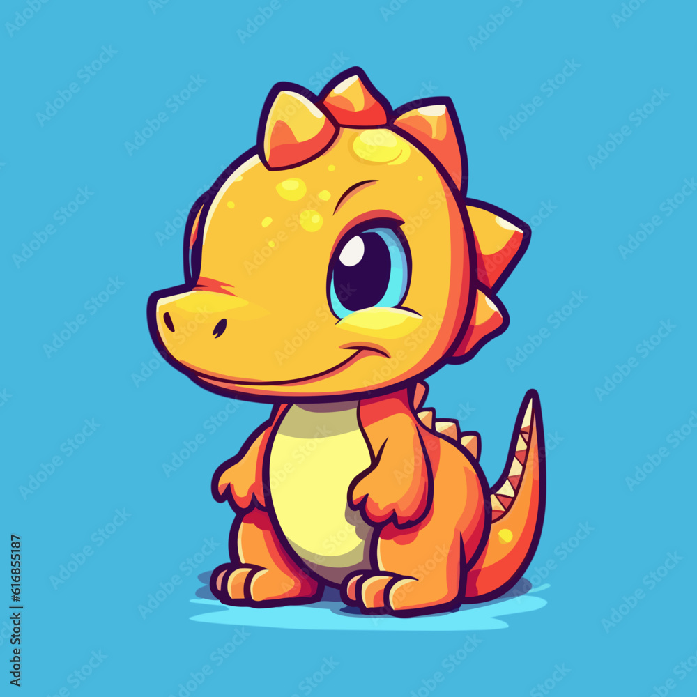 Cute Cartoon Dinosaur: Prehistoric Reptile Illustration for Kids, Nursery Decor, and Educational Projects Cute Cartoon Dinosaur: Prehistoric Reptile Illustration for Kids, Nursery Decor, and Educational Projects