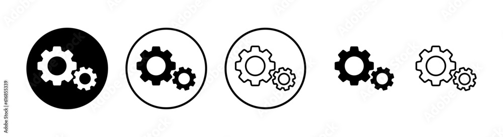 setting Icons set. setting vector icon. Cog settings Icon Symbol. Gear setting Icons set. setting vector icon. Cog settings Icon Symbol. Gear