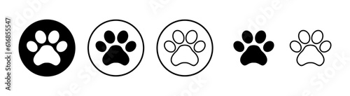 Paw icons set. Paw Print icon