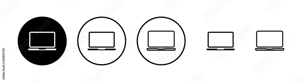 Laptop icons set. Laptop vector icon Laptop icons set. Laptop vector icon