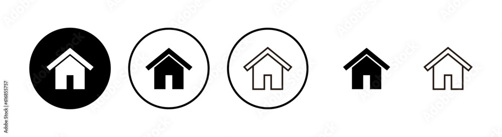 Home icons set. House vector icon. Address Home icons set. House vector icon. Address