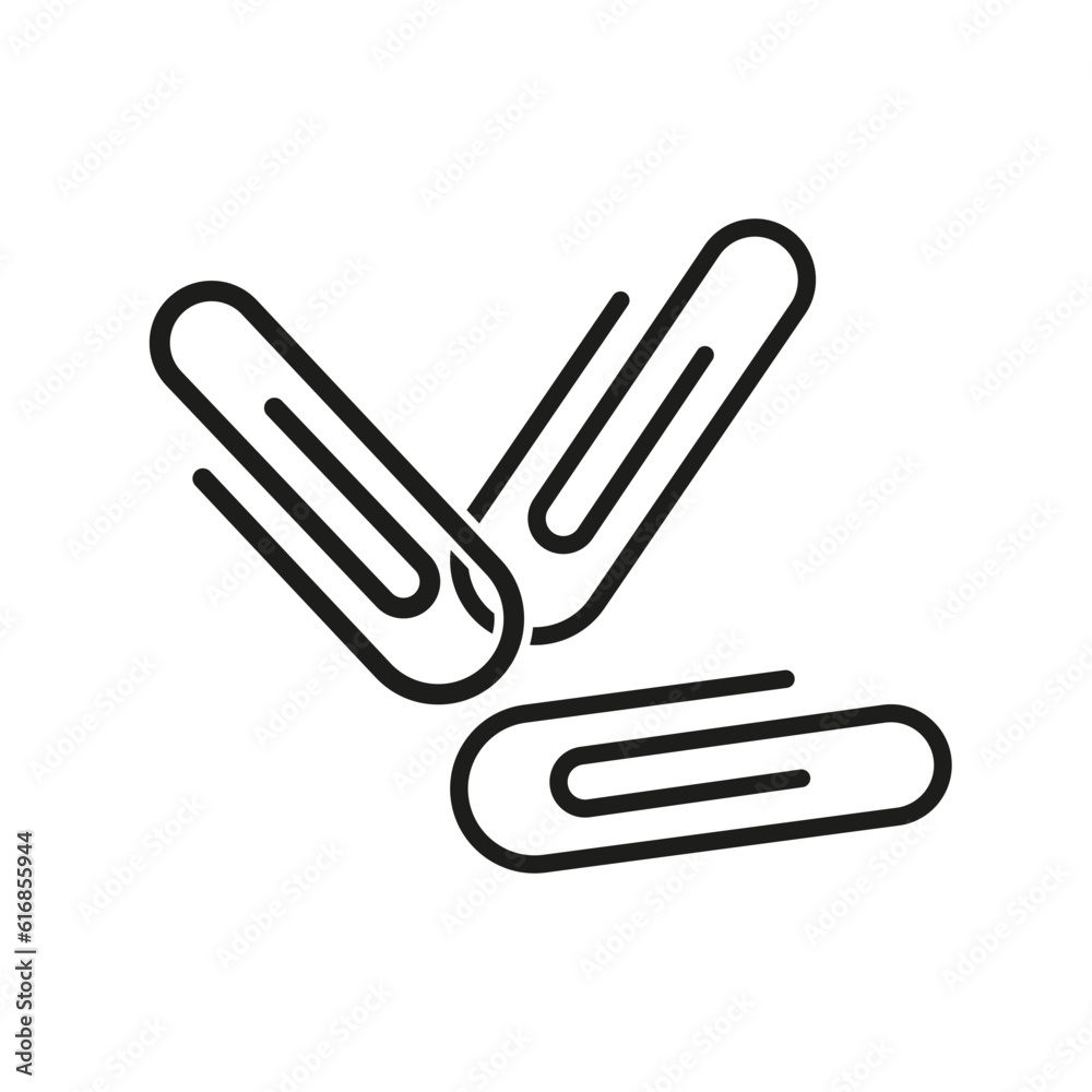 paper clip icon. Vector illustration. stock image. paper clip icon. Vector illustration. stock image.