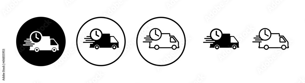 Delivery Icons set. Fast Delivery Icon. Fast shipping delivery truck. Truck icon delivery Delivery Icons set. Fast Delivery Icon. Fast shipping delivery truck. Truck icon delivery