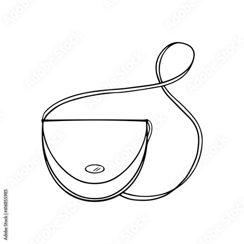 Beautiful doodle woman bag, great design for stickers, fashion journals and for any purposes