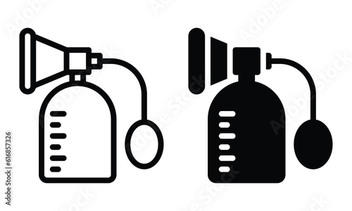 Breast pump icon with outline and glyph style.