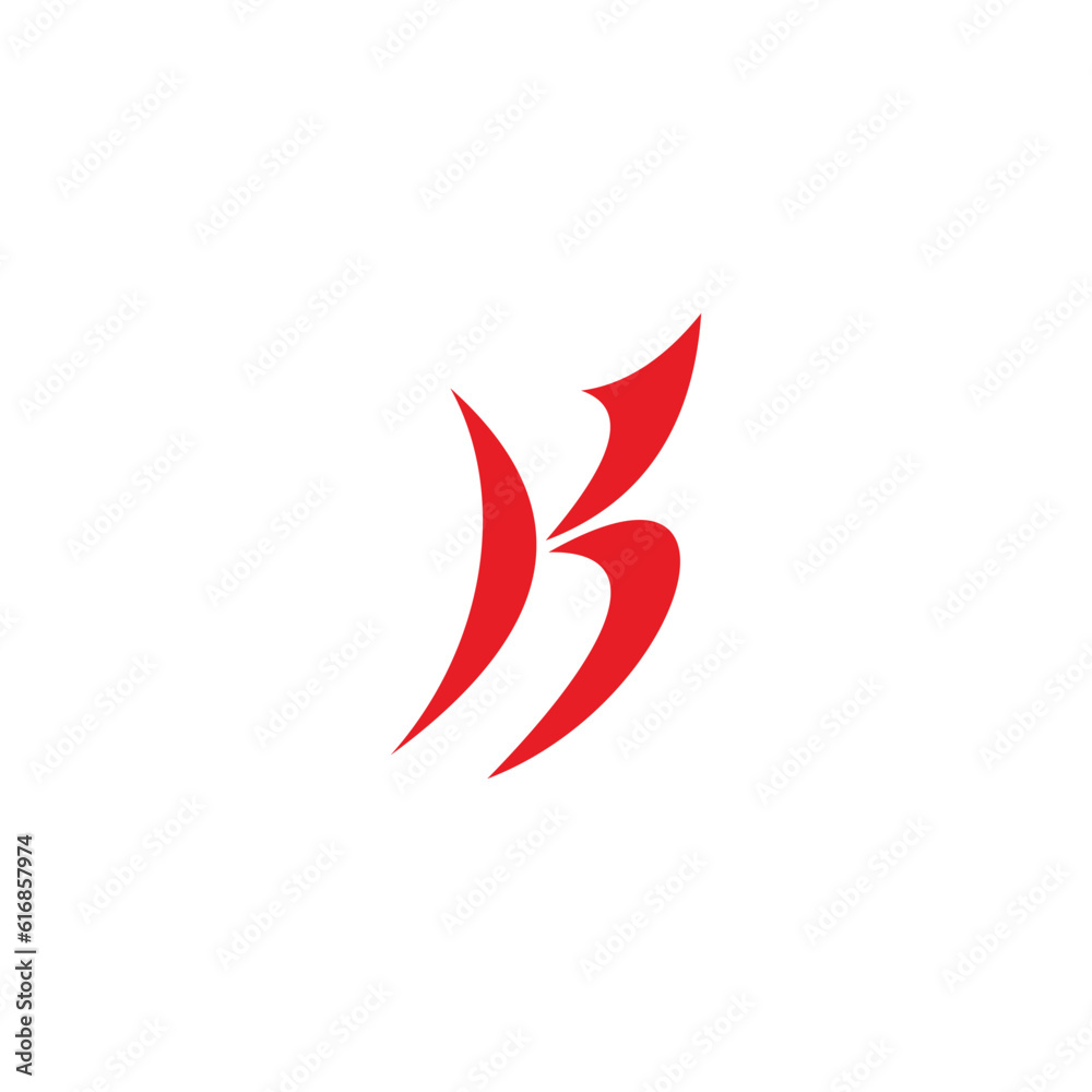 letter hk curves motion geometric logo vector letter hk curves motion geometric logo vector
