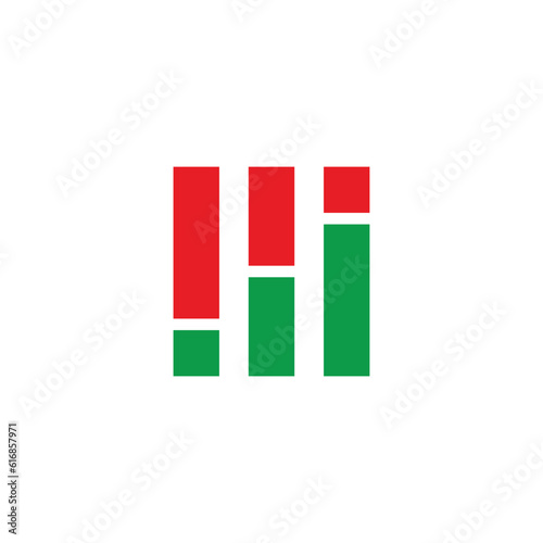 square stripes chart bar colorful logo vector