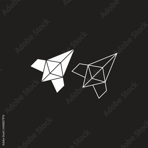 jet plane frame paper symbol decoration vector