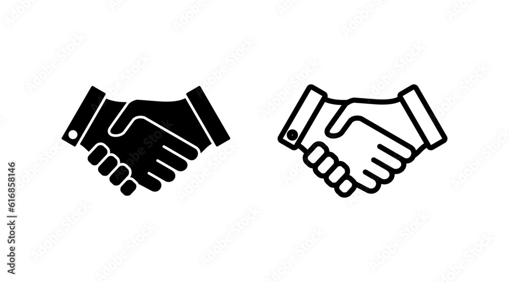 Hand shake icon vector. business handshake. contract agreement. partnership Hand shake icon vector. business handshake. contract agreement. partnership