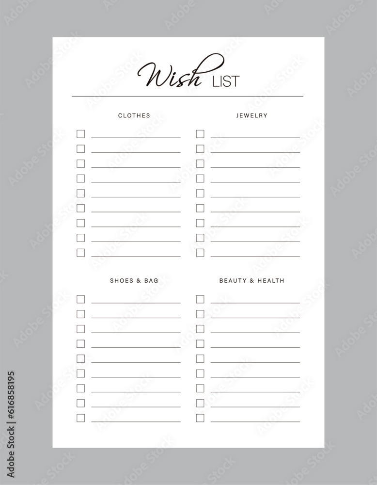 Wish List Planner. Wish List Planner.