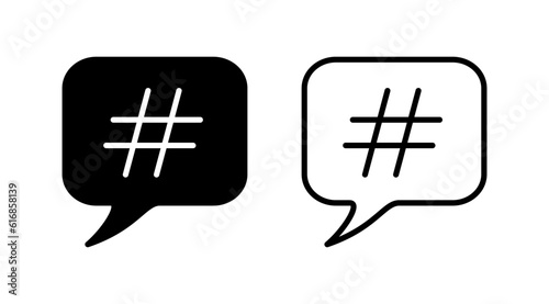 Hashtag icon vector. hashtag simbols