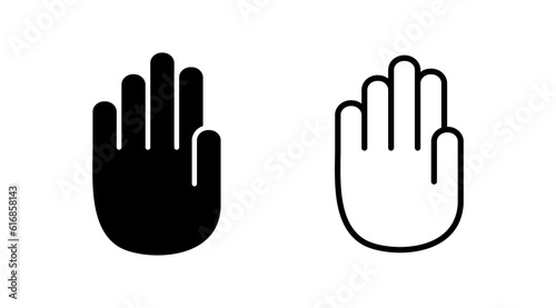 Hand icon vector. hand symbols. palm