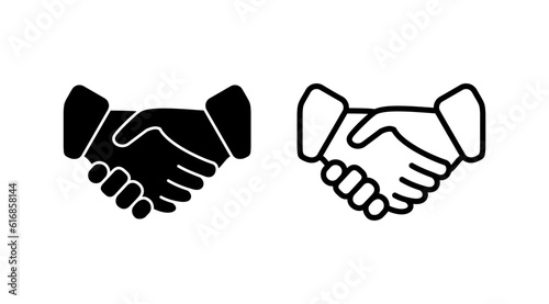 Hand shake icon vector. business handshake. contract agreement. partnership