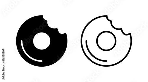 Donut icon vector. doughnut icon. donut logo