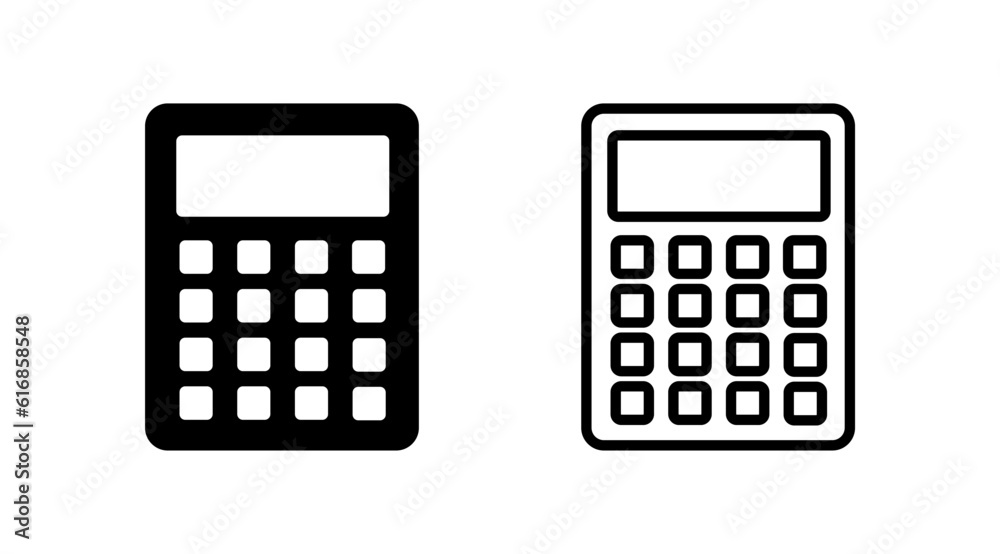 Calculator icon vector. math icon. finances sign Calculator icon vector. math icon. finances sign