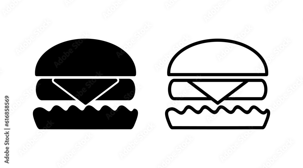 Burger icon vector. hamburger logo icon. fast food icon Burger icon vector. hamburger logo icon. fast food icon