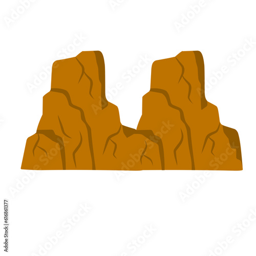 canyon hill cliff illustration