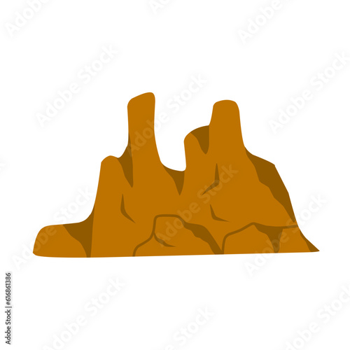 canyon hill cliff illustration