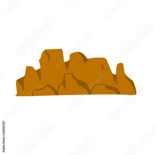 canyon hill cliff illustration