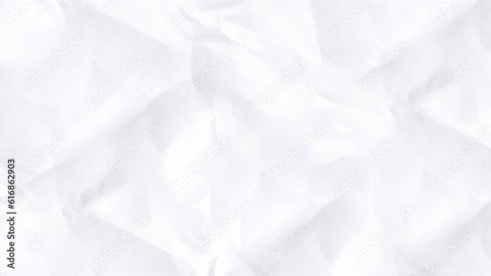 Paper texture background, Crumpled paper. White creased paper. Empty background. Option number two. Background for design and typography.