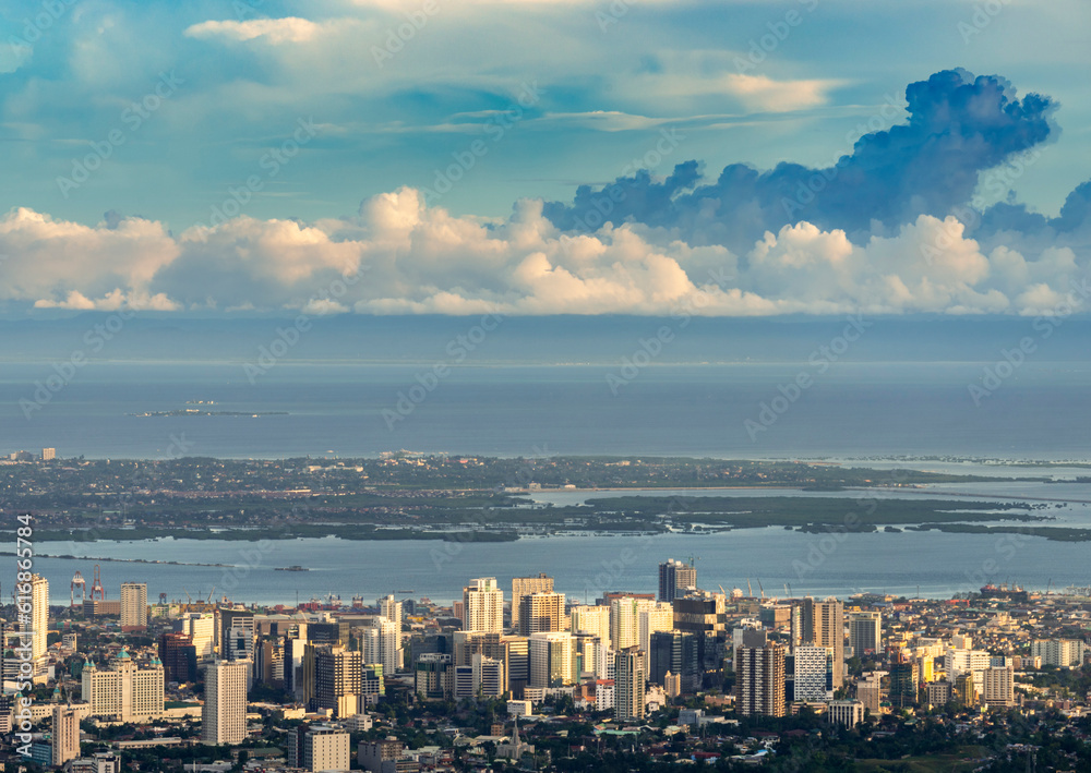 Obraz premium Cebu City,Hilltop view from the Temple of Leah,Cebu Island,Philippines.