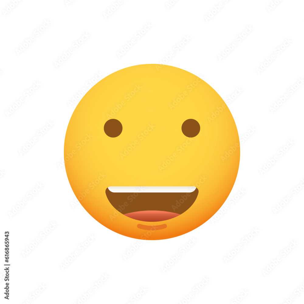 Emoticon character very happy and smiling. Smiley emoji vector icon Emoticon character very happy and smiling. Smiley emoji vector icon