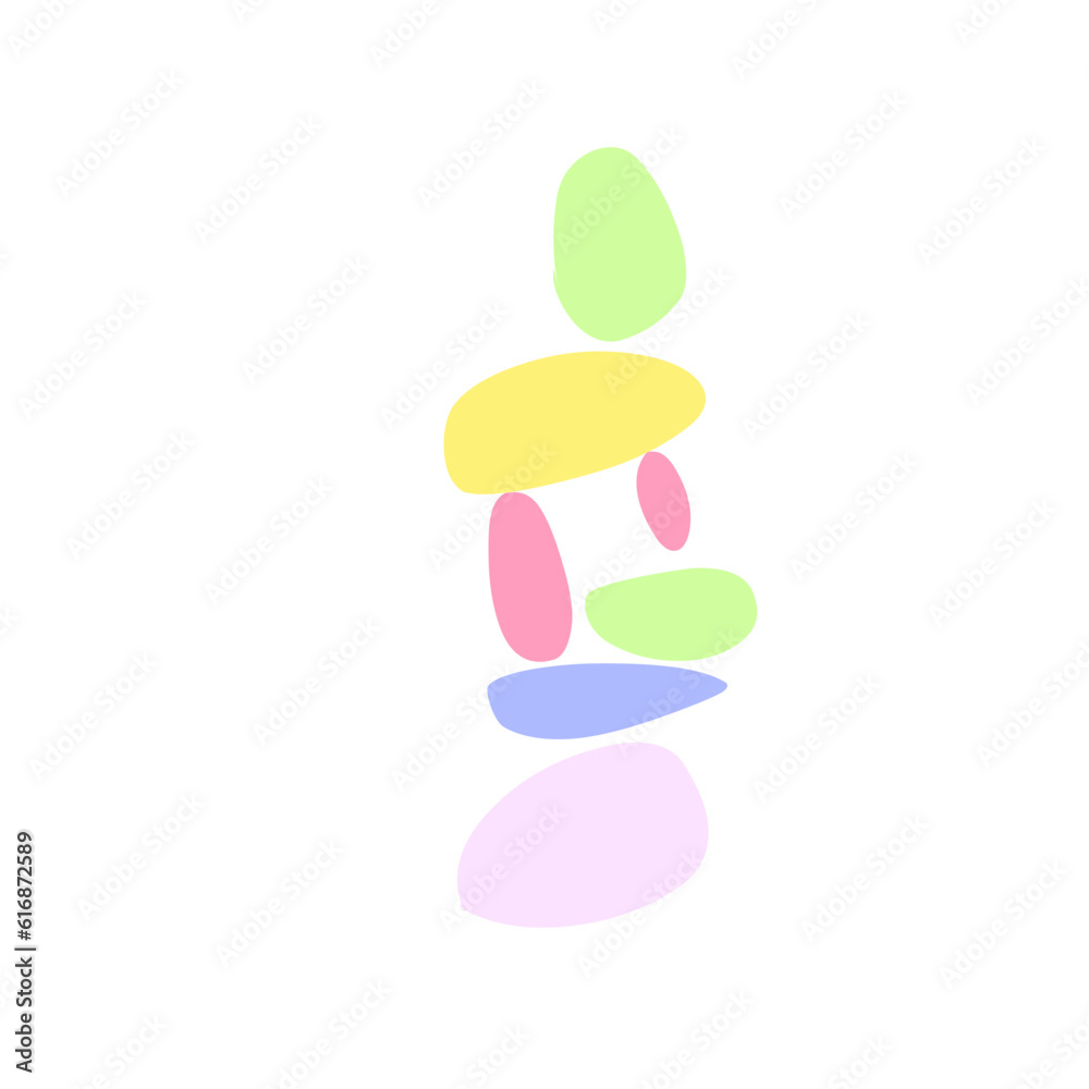 colorful stone balance element