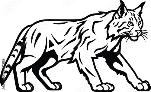 Lynx Logo Monochrome Design Style