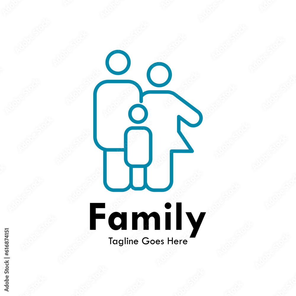 Family icon design logo template illustration Family icon design logo template illustration