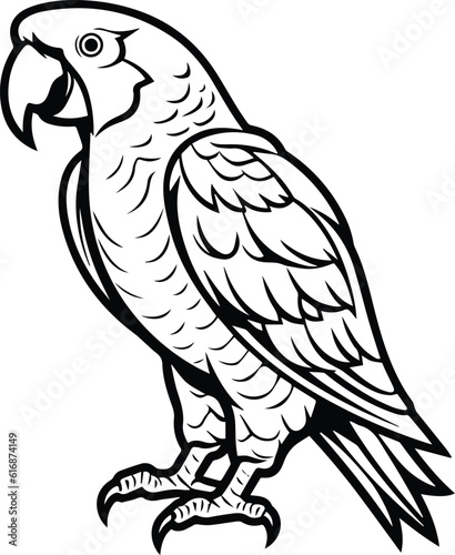 Parrot Logo Monochrome Design Style