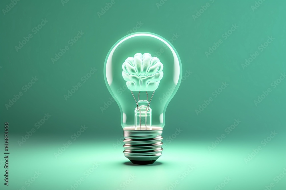 light bulb with brain filament light bulb with brain filament