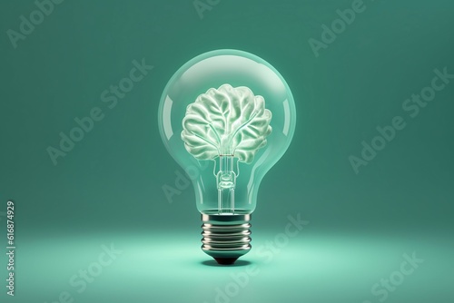light bulb with brain filament