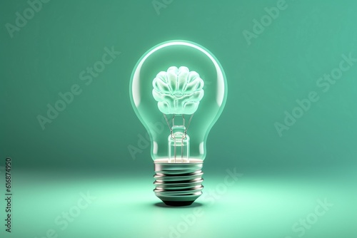 light bulb with brain filament