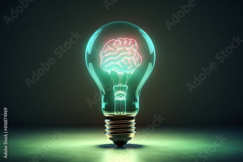 light bulb with brain filament