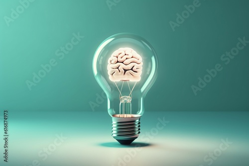 light bulb with brain filament