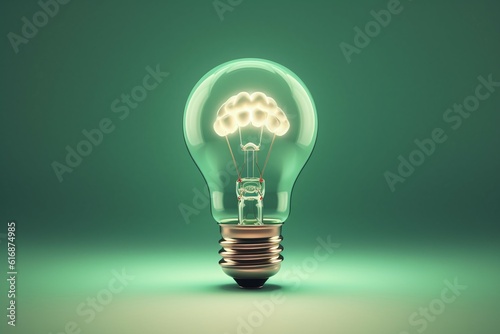 light bulb with brain filament